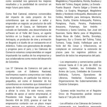 Información  de la extensión de plazo de RENOVACIÓN